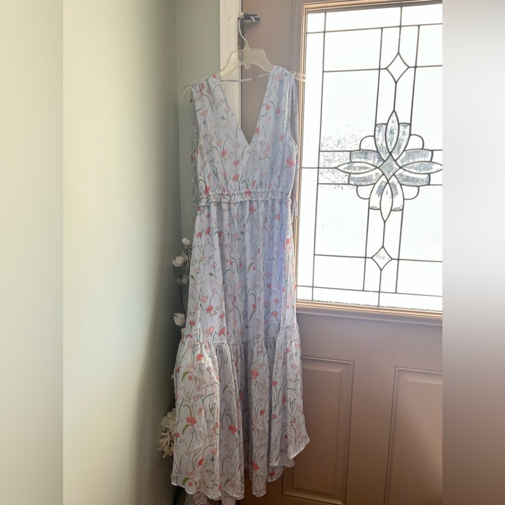 Blue floral dress